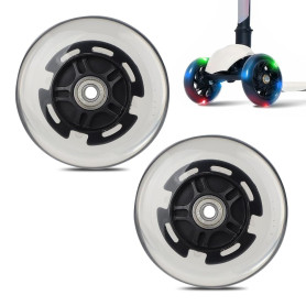 mizikuu 2 Pièces Roues de Trottinette Lumineuses