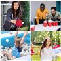 mizikuu Lot de 50 balles de tennis de table, blanches, en plastique, pour entraînement de ping-pong, balles de tennis de table, 