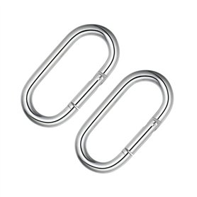 Lot de 2 mousquetons à ressort robustes de 10 x 100 mm de forme ovale pour hamac