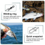 Udbrud 210 Pièces Emerillon de Pêche, Emerillon Rolling avec Snap Coastlock, Anneau Soudé en Acier Inoxydable, Émerillons de Pêc