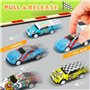 MUXIWOM Voiture Enfant 24 Pièces Petites Voitures Jouets en Métal avec Barrage Routier & Tapis de Jeu 6,8cm Mini Jouet Voiture B