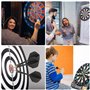 mizikuu 9 Pièces Fléchettes, Target Darts Ailettes et Tiges Intégrées Tige de Fléchettes Tout-en-Un Fléchettes Pointe Plastique 