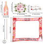 Vordpe Photo Box Accessoires de mariage, accessoires photographiques de mariage avec 23 pièces Décoration photographique gonflab