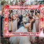 Vordpe Photo Box Accessoires de mariage, accessoires photographiques de mariage avec 23 pièces Décoration photographique gonflab