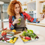 GIDWRIY 3 Pièces Plat Inox Four Rectangulaire 25.8x20x5 CM,Bac Inox Alimentaire,Plat Gastro Cuisine,Plat à Lasagnes Empilable,Pl