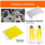 KAHEIGN Kits D'urgence 12 en 1 Pour Voiture, Voiture Dépannage Kit Inclus Signalisation Triangle, Visibilité Gilet, Remorquage C