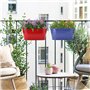 KAHEIGN 4 Pièces Métal Pots de Fleurs Suspendus, 27,5CM Grands Pots deFleurs Seau à Fleurs Suspendu avec Crochet Amovible pour B