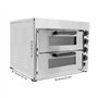 Mermajestic 201 - Grand four à pizza en acier inoxydable - Avec gants résistants à la chaleur - 3000 W - Double couche - Tempéra