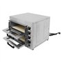 Mermajestic 201 - Grand four à pizza en acier inoxydable - Avec gants résistants à la chaleur - 3000 W - Double couche - Tempéra