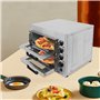 Mermajestic 201 - Grand four à pizza en acier inoxydable - Avec gants résistants à la chaleur - 3000 W - Double couche - Tempéra