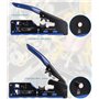 RJ45 Pass Through Outil de Sertissage Pince à Dénuder Multifonction pour Câble Réseau Kit d'Outils de Sertissage RJ45 Cat6 Cat5 