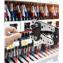 Pince à sertir 6/10/16/25/35/50 mm² - Grande pince à sertir 10-1/0 AWG - 8 tailles - 60 bornes à anneaux en cuivre + 60 gaines t