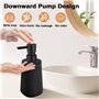 Xaosin Distributeur de savon en plastique noir - 250 ml - Vintage - Durable - Pour salle de bain, cuisine, plan de travail, savo