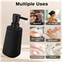 Xaosin Distributeur de savon en plastique noir - 250 ml - Vintage - Durable - Pour salle de bain, cuisine, plan de travail, savo