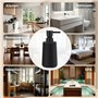 Xaosin Distributeur de savon en plastique noir - 250 ml - Vintage - Durable - Pour salle de bain, cuisine, plan de travail, savo
