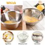 Zhufas Mixeur Plongeant Inox 5 in 1 Mélangeur à Main Multifonction 1000W, 12 Vitesse Réglable, avec Fouet, Hachoir de 500ml et V