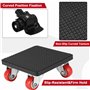 Kit de roulettes pour Meubles Charge Lourde, Leve Meuble Lourd avec roulettes en Rotatif à 360°avec Frein pour Deplace Meuble Ai