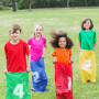 MarckersHome Sports Day Kit Ensemble de Jeux de Plein Air Course de Sacs, œuf et Cuillère, Jeu de Haricots à 3 Pattes Jeux de Ca