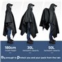 Poncho Pluie Imperméable, Réutilisable Cape de Pluie Avec Capuche Multifonctions 3 en 1 Poncho/Tapis de Camping/Ombre de Camping