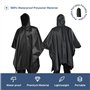 Poncho Pluie Imperméable, Réutilisable Cape de Pluie Avec Capuche Multifonctions 3 en 1 Poncho/Tapis de Camping/Ombre de Camping