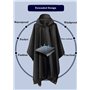 Poncho Pluie Imperméable, Réutilisable Cape de Pluie Avec Capuche Multifonctions 3 en 1 Poncho/Tapis de Camping/Ombre de Camping