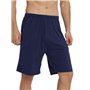 JINSHI Homme Bas de Pyjama Vêtements de Nuit Élastique Court Pantalon Shorts Modal avec Poches 3Pack-Noir/Gris/Marine X-Large