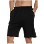 JINSHI Homme Bas de Pyjama Vêtements de Nuit Élastique Court Pantalon Shorts Modal avec Poches 3Pack-Noir/Gris/Marine X-Large