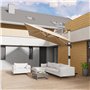 Devoko Parasol Déporté 300x400x260cm Carré, Canopée Monocouche Parasol de Jardin Extérieur en Aluminium Inclinable Toile Protect