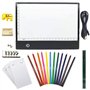Canvall Flipbook Set pour dessin et traçage d'animation comprenant : boîte lumineuse LED, 540 pages de papier animé à feuilles v