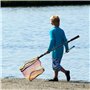 KOMCLUB Épuisette Pêche Pliable Téléscopique Antirouille, Épuisette Pêche Carnassier, 110cm Filet de Pêche Pliable et Extensible