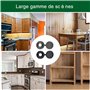 VEGCOO 120 Pièces Cache Vis Plastique, Bouchon et Couvercle Décoratif, Rondelle Pour Vis (Noir)