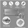 Cadenas Fermoir Moraillon Loquet de Porte en Acier Inoxydable 304 4 Pouces avec Cadenas 50mm et Vis pour Chambre, Armoire, Placa