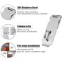 Cadenas Fermoir Moraillon Loquet de Porte en Acier Inoxydable 304 4 Pouces avec Cadenas 50mm et Vis pour Chambre, Armoire, Placa