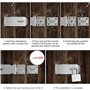 Cadenas Fermoir Moraillon Loquet de Porte en Acier Inoxydable 304 4 Pouces avec Cadenas 50mm et Vis pour Chambre, Armoire, Placa