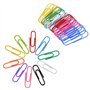 Lot de 40 Trombones Colorés 100mm Grands Clips Papier Métal Trombones Enduits pour Papiers Ecoles Fournitures de Bureau