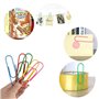Lot de 40 Trombones Colorés 100mm Grands Clips Papier Métal Trombones Enduits pour Papiers Ecoles Fournitures de Bureau