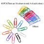 Lot de 40 Trombones Colorés 100mm Grands Clips Papier Métal Trombones Enduits pour Papiers Ecoles Fournitures de Bureau