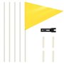 BEIMEIII Fanion de sécurité - 180 cm - Avec tige réfléchissante - Jaune fluo - Réglable - Pour vélo d'enfant - Jaune fluo