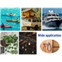 Kellegour 30pcs Plaque Oeillet Acier Inoxydable,Boucles de Pont pour Kayaks,M5 Boucles de Pont en Acier Inoxydable,Sangle d'œil 