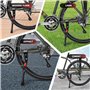 Oderra Vélo Alliage D'aluminium Réglables La Bequille de VTT Est Munie de Pieds in Caoutchouc Antidérapants, Noir, Convient pour