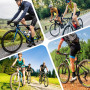 Oderra Vélo Alliage D'aluminium Réglables La Bequille de VTT Est Munie de Pieds in Caoutchouc Antidérapants, Noir, Convient pour