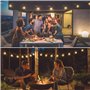 11.7M Guirlande Guinguette LED G40 Ampoules 30+3 Rechange