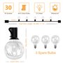 AETKFO Guirlande Lumineuse Extérieure,11.7M Guirlande Guinguette LED G40 Ampoules 30+3 Rechange,Guirlande Exterieur Étanche,Guir