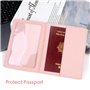 Étiquette Bagage et Couvertures de Passeport,1 Cuir Etiquette Valise + 1 Porte Passeport Voyage Étiquette Valise Porte-Passeport