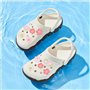 Charmes de Chaussure,12 PCS Mignons Décorations de Chaussures avec 2 PCS Chaîne de Perles Fleurs avec Boutons Colorés Breloques 