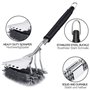VDISRR Brosse Barbecue, 3 en 1 Brosse Nettoyage Barbecue avec Grattoir, Poils Acier Inoxydable Nettoyer Rapidement & Efficacemen