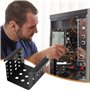 Boîtier de disque dur SSD 4 baies 2,5" à 3,5" - Châssis adaptateur de montage pratique pour PC