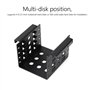 Boîtier de disque dur SSD 4 baies 2,5" à 3,5" - Châssis adaptateur de montage pratique pour PC
