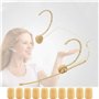 LINHUIPAD Microphone monté sur la tête Compatible avec Pare - Brise en Mousse, Cercle intérieur de 5 mm, Microphone monté sur la