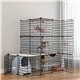 Generic Niches pour chat - Cage pour chat - Grande cage à 2/3/4/5 niveaux - Cage pour chat en fil métallique - Maison pour petit
